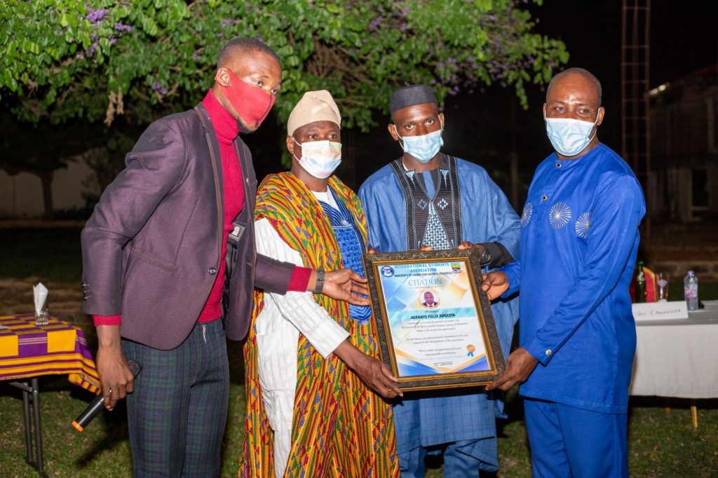 Prof. Adekoya receiving a citation