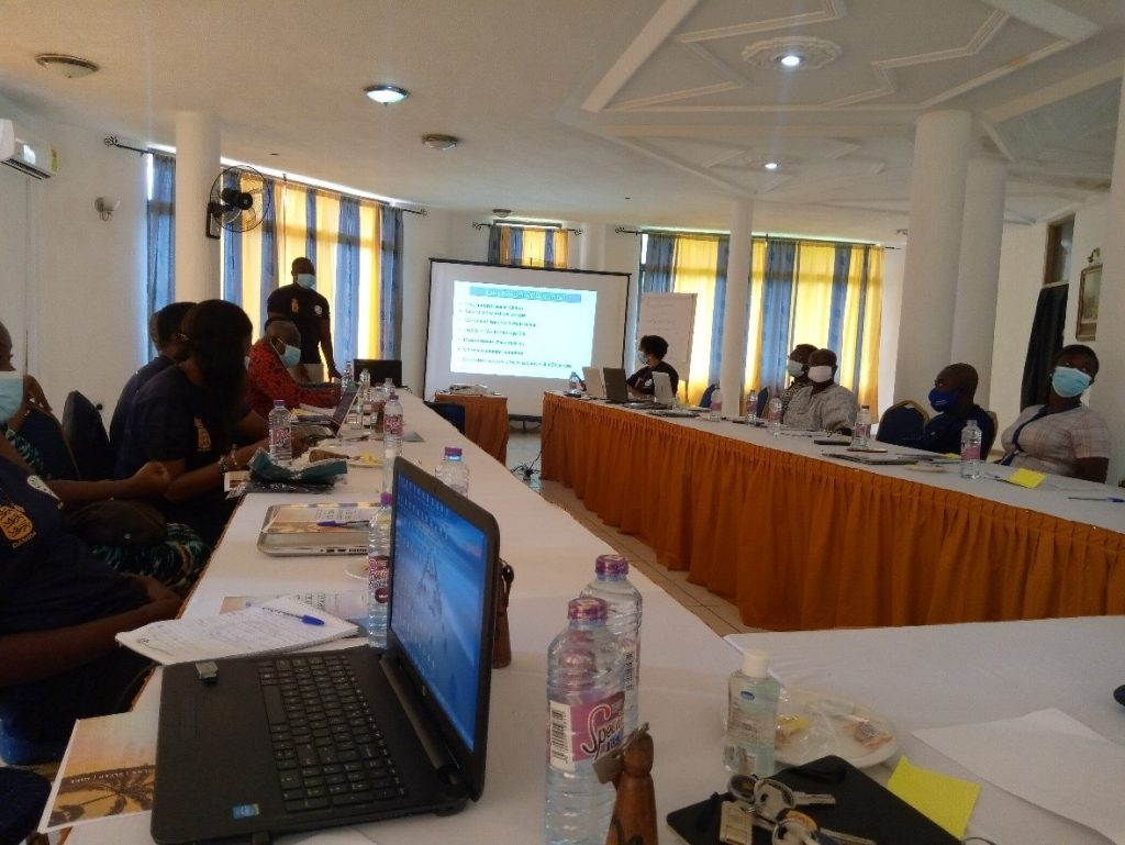 Project Coordinator, Dr Peter Sanful making his presentation