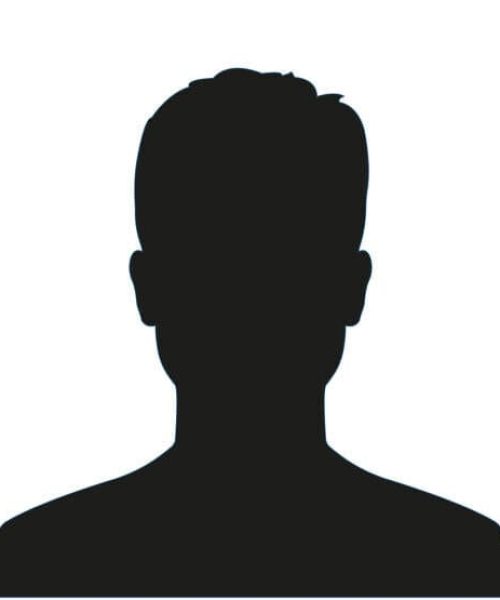 silhouette Man avatar profile. Male face silhouette or icon isolated on white background. Vector illustration.